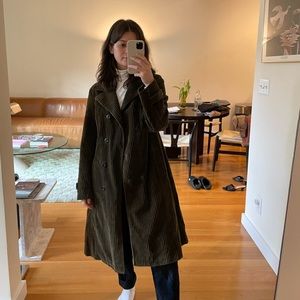 Vintage Green Corduroy Coat